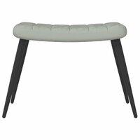 Relaxstoel met voetenbank fluweel lichtgrijs 8