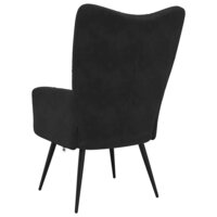 Relaxstoel fluweel zwart 5