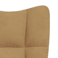 Relaxstoel fluweel bruin 6