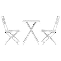 Bistroset 3 pcs Wit Staal 7
