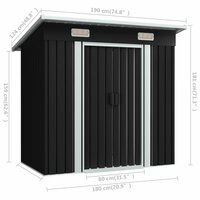 Tuinschuur staal antraciet 8