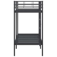 Stapelbed zonder matras 75x190 cm staal zwart 6