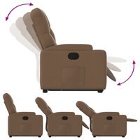 Sta-op-stoel verstelbaar stof bruin 7