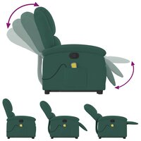 Sta-op-massagestoel verstelbaar fluweel donkergroen 7