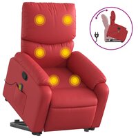 Sta-op-massagestoel verstelbaar kunstleer rood 2