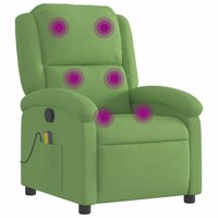 Massagestoel verstelbaar fluweel lichtgroen 2