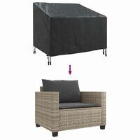 Tuinstoelhoes Zwart 96 x 79 x 74 cm 600D oxford stof 9