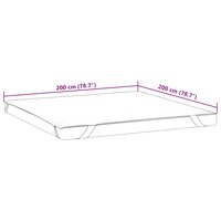 Matrasbeschermer waterdicht 200x200 cm wit 7