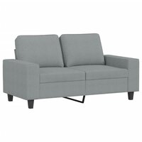 3-delige Loungeset stof lichtgrijs 3