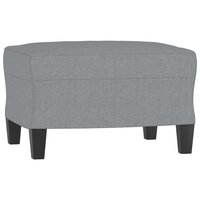 3-delige Loungeset stof lichtgrijs 5