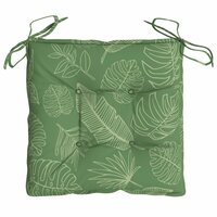 Stoelkussens 2 st bladpatroon 40x40x7 cm stof 6