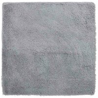 Hoogpolig vloerkleed NAVARRA 120x120 cm polyester lichtgrijs 2