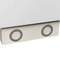 Wandafzuigkap 60 cm staal en gehard glas wit 7