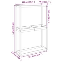 Bandenrek 120x40x180 cm massief grenenhout 9
