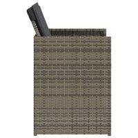 5-delige Tuinset met kussens poly rattan grijs 6