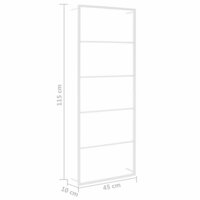 Handdoekenrek Wit 45x10x115 cm Staal 6
