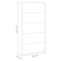 Handdoekenrek wit 60x10x116 cm staal 6
