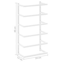 Handdoekenrek 24x12x48 cm staal wit 7