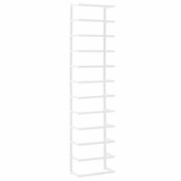 Handdoekenrek 24x12x96 cm staal wit 2