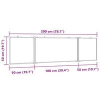 Whiteboard magnetisch inklapbaar 200x50x1,7 cm aluminium 7
