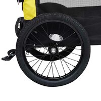 Fietstrailer en hondenwagen 2-in-1 geel en zwart 9