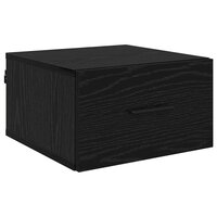 Nachtkastje met lade Zwart eiken 35 x 35 x 20 cm Bewerkt hout 2