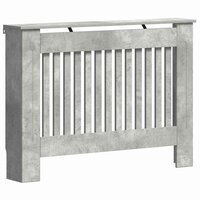 Radiatorafdekking Beton Grijs 112 x 19 x 81,5 cm Bewerkt hout 2