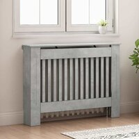 Radiatorafdekking Beton Grijs 112 x 19 x 81,5 cm Bewerkt hout 3