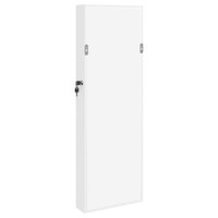 Sieradenkast met spiegel wandgemonteerd 30x8,5x90 cm wit 7