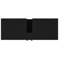 Badkamerkast Zwart eiken 80 x 30 x 60 cm Bewerkt hout 9