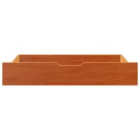 Bedlades 2 st 90x55x17 massief grenenhout wasbruin 3