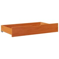 Bedlades 2 st 90x55x17 massief grenenhout wasbruin 4