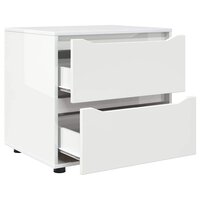 Opbergkast Hoogglans wit 60 x 48 x 57 cm Bewerkt hout 5