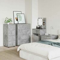 Opbergkast Beton Grijs 40 x 48 x 105 cm Bewerkt hout 4