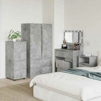 Opbergkast Beton Grijs 40 x 48 x 105 cm Bewerkt hout 5