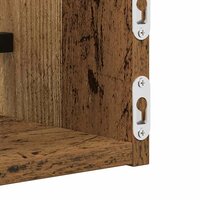 Wandplank met plank 2 pcs Oud hout 60 x 16 x 14 cm Bewerkt hout 8