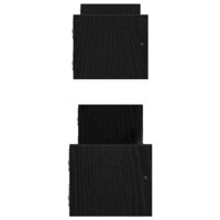 Wandplank 2 pcs Zwart eiken 60 x 16 x 14 cm Bewerkt hout 7