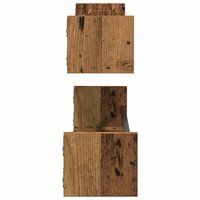 Wandplank met plank 2 pcs Oud hout 80 x 16 x 14 cm Bewerkt hout 7