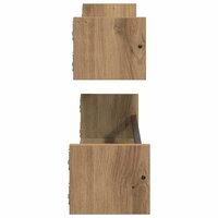 Wandplank 2 pcs artisanaal eikenkleurig 80 x 16 x 14 cm 7