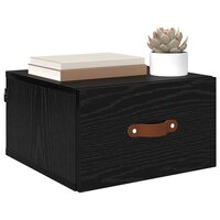 Wandkastje Zwart Eiken 35 x 35 x 20 cm Bewerkt hout 3