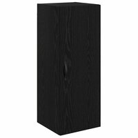 Wandkast Zwart Eiken 34,5 x 34 x 90 cm Bewerkt hout 2