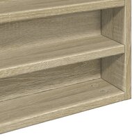 Vitrinekast 100x8,5x75 cm bewerkt hout sonoma eikenkleurig 7
