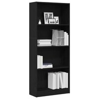 Boekenkast Zwart Eiken 60 x 24 x 143 cm Bewerkt hout 3