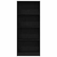 Boekenkast Zwart Eiken 60 x 24 x 143 cm Bewerkt hout 6