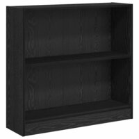 Boekenkast Zwart eiken 80 x 24 x 109 cm Bewerkt hout 2