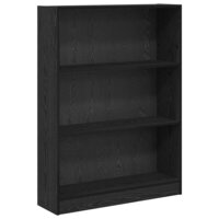 Boekenkast Zwart eiken 80 x 24 x 109 cm Bewerkt hout 2