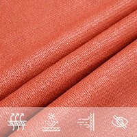 Zonnezeil 160 g/m&sup2; driehoekig 5x6x6 m HDPE terracottakleurig 7