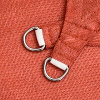 Zonnezeil 160 g/m&sup2; driehoekig 5x7x7 m HDPE terracottakleurig 5