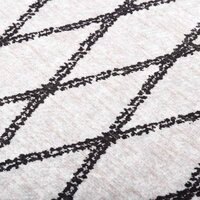 Vloerkleed wasbaar anti-slip 80x150 cm zwart en wit 3