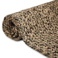 Tapijt Naturel en zwart 60 x 110 cm Jute 3